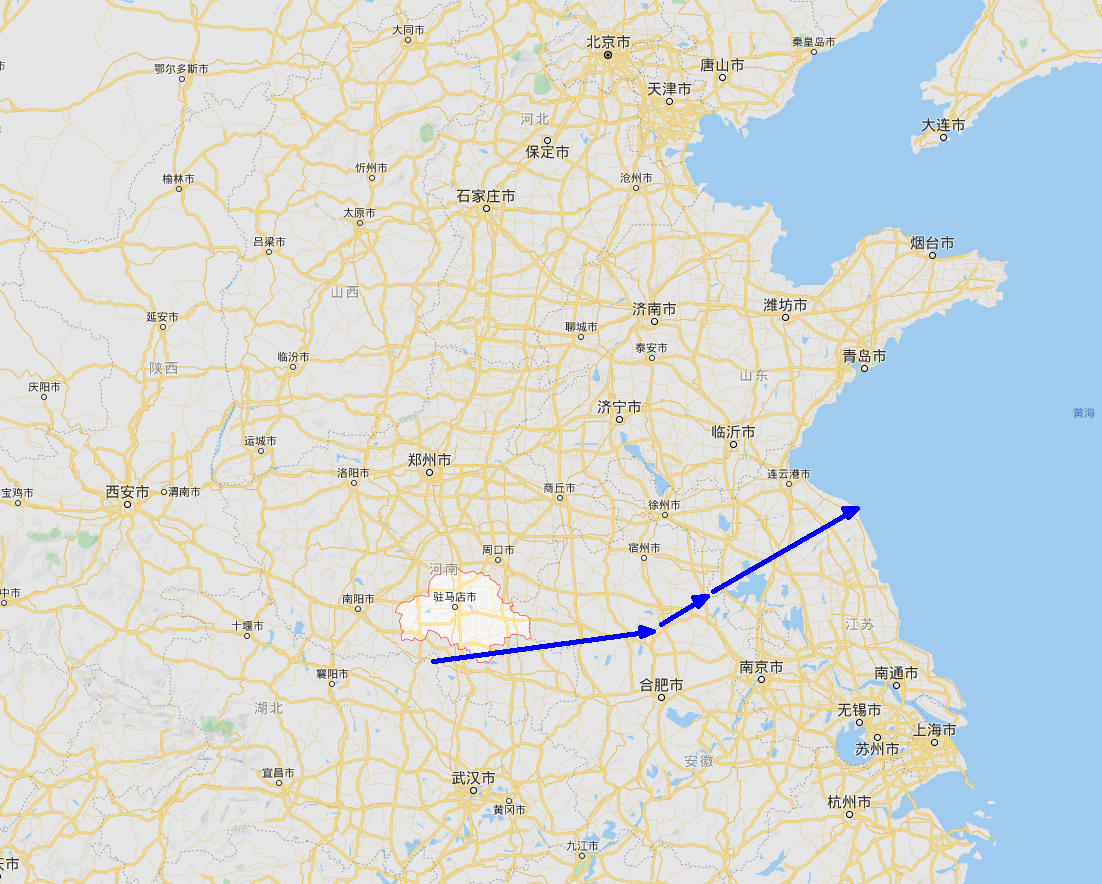 河南省驻马店市位于中国北方的南端，市名却没有汝南、蔡州响亮