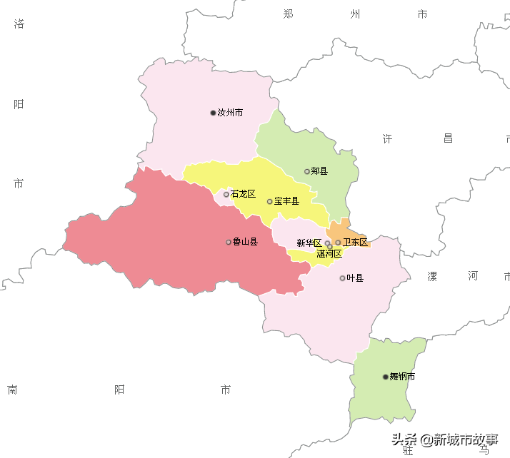 河南省平顶山市区划、人口、面积情况